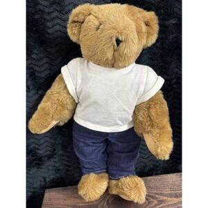 Vermont Teddy Bear Company Brown Momma's Boy Plush Bear with Shirt & Jeans